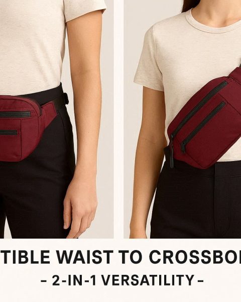 Convertible Waist to Crossbody Pack - 2-in-1 Versatility