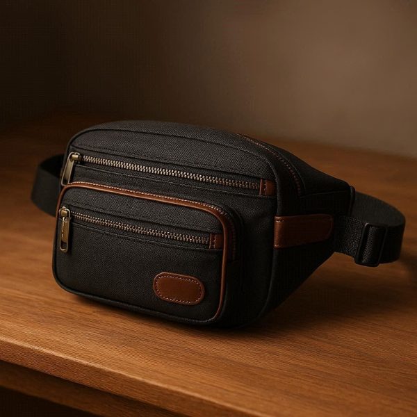 16 Minimalist Leather-Trim Waist Pack - Elevated Everyday Carry