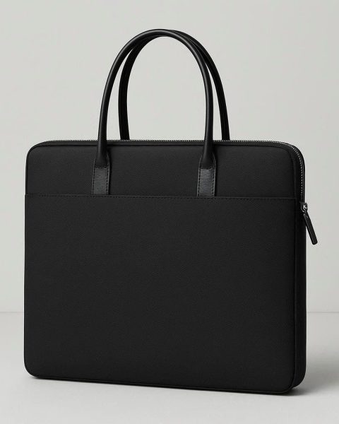 Minimalist Laptop Tote Bag with Zipper Closure - Sleek Urban Commuter