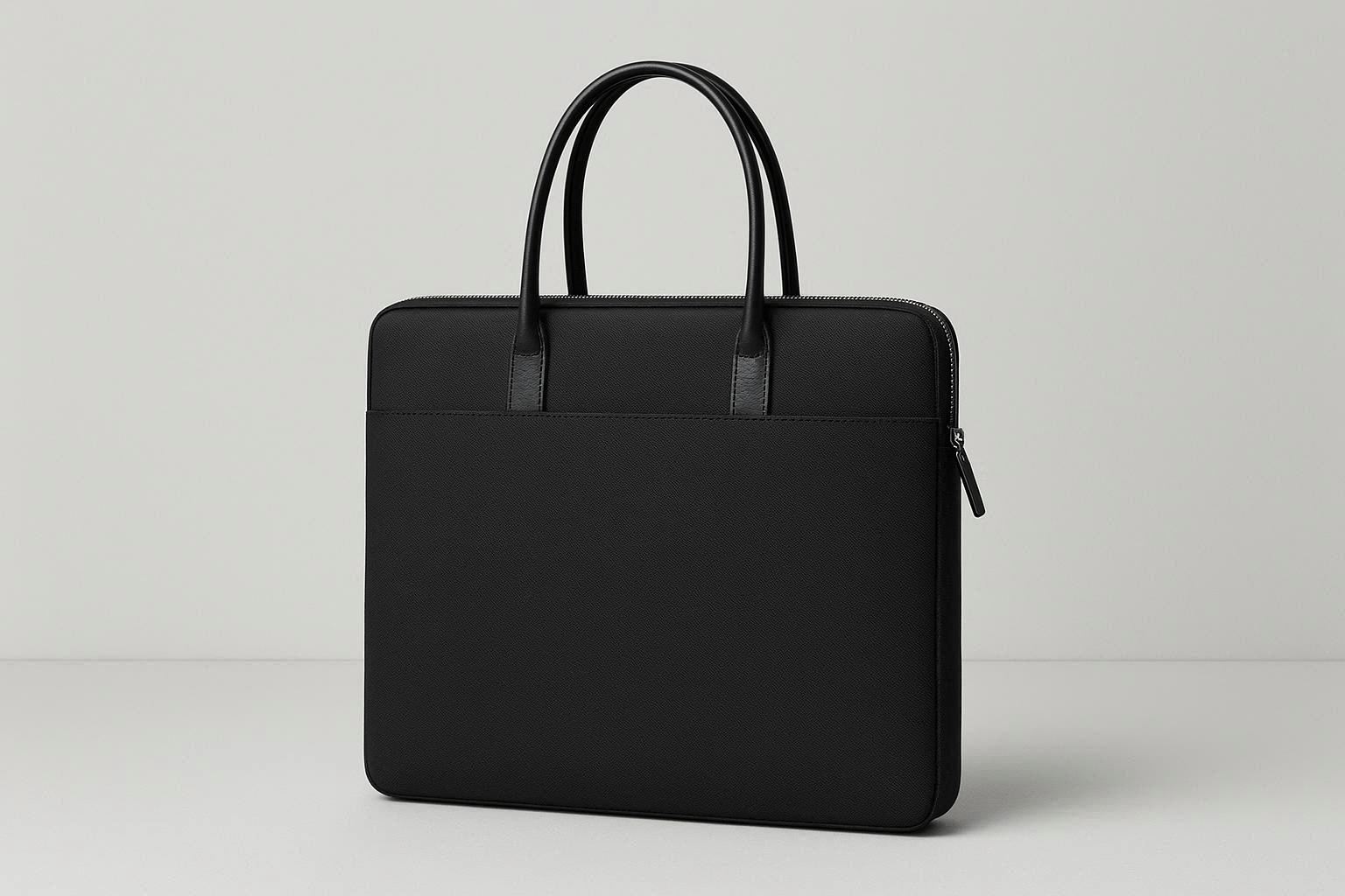 Minimalist Laptop Tote Bag with Zipper Closure - Sleek Urban Commuter - Image 1