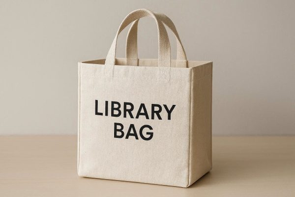 5 Structured Square-Bottom Canvas Tote - Modern Library Bag