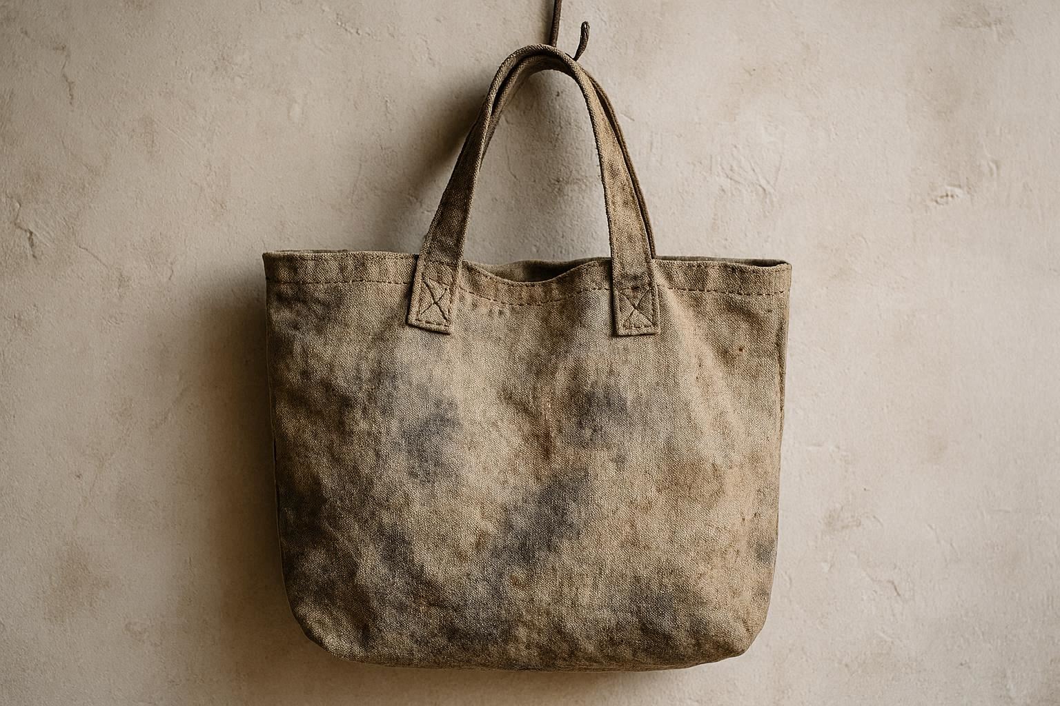 Japanese Wabi-Sabi Dyed Canvas Tote - Artisanal Imperfect Beauty - Image 1