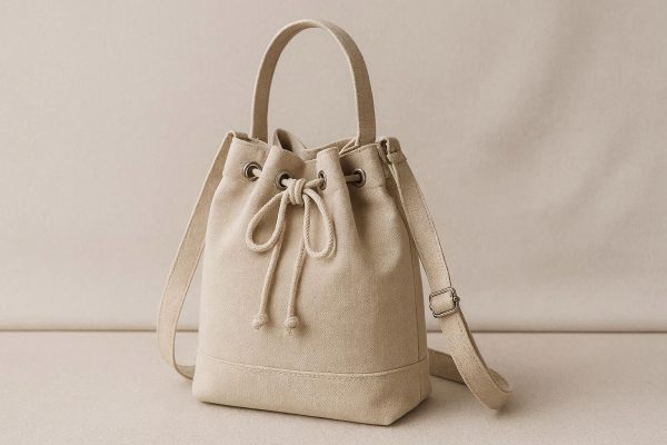 8 Drawstring Bucket Canvas Tote - Casual & Convertible Style